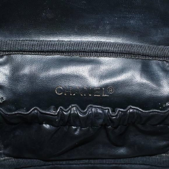 CHANEL Vanity Cosmetic Pouch Caviar Skin Black CC Auth bs6497 - Picture 15 of 16
